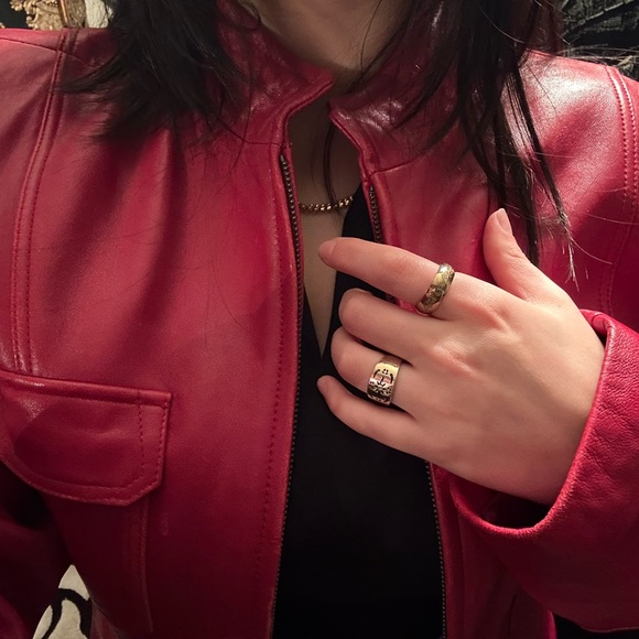 🦇 Vintage Liz Claiborne Leather Jacket 🖤 - Picture 3 of 3